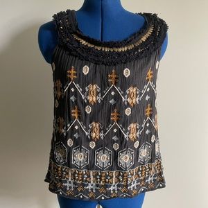 Beaded Anthropologie tank top